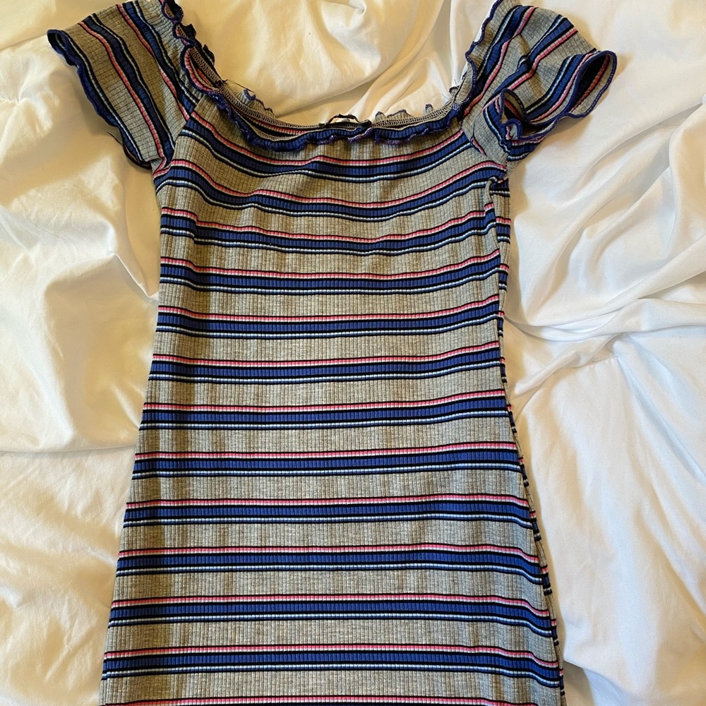 stripped tight dress